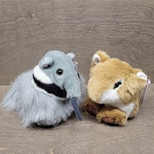 Lot of 2 Puffkins Plushes Plush Ansty Anteater Swifty Deer Fawn Stuffed Animals