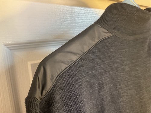 Michael Kors Męski LARGE Niebieski 1/4 Zamek błyskawiczny Dzianina Preppy Bawełna Zima Rozmiar L - Zdjęcie 10 z 10