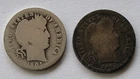 Lot Of Two 1905 Silver Barber Dimes