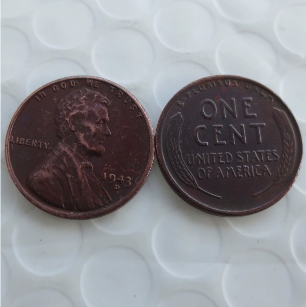 1943-D Lincoln Wheat Cent Penny Rare Sought As shown in the figure