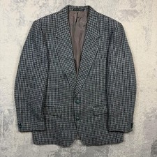 Vintage Harris Tweed Dogtooth Wool Blazer Jacket 42R Men’s