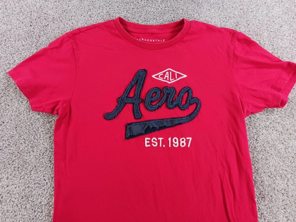 Aeropostale Small Boys Short Sleeve T-Shirt Red Cotton Crew Neck - Image 2 of 4