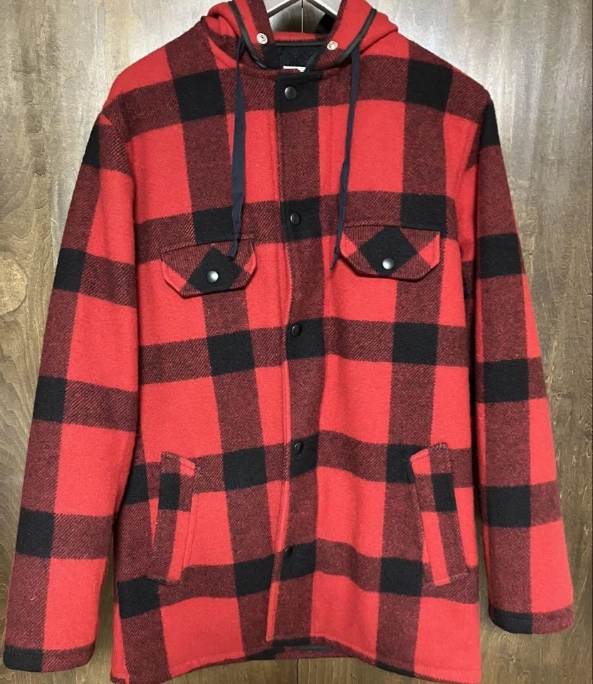 Chaqueta Johnson Woolen Mills EE. UU. Talla M Cálida Con Capucha Foto 2 de 4