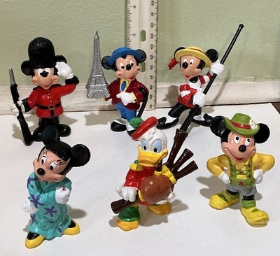 1990s Bullyland Germany Disney Mickey & Friends Of The World PVCs Lot Of 6