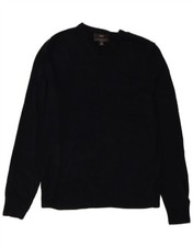 Marks Spencer Mens V-Neck Jumper Sweater Medium Navy Blue Acrylic BS43