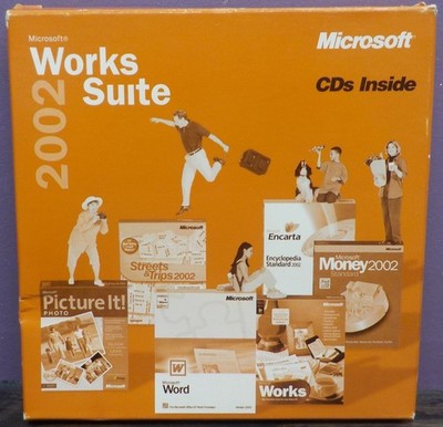 Microsoft Works Suite 2002 (North America) - Full Version for Windows with COA