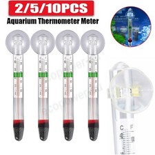 Aquarium Thermometer Meter Fish Tank Water Temperature With Suction Cup Glass US