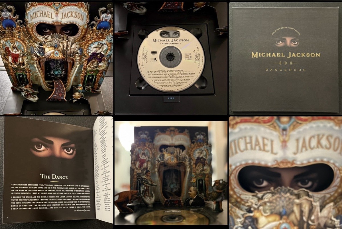 Michael Jackson Pop-Up Cover Gold CD Dangerous Collector's Edition