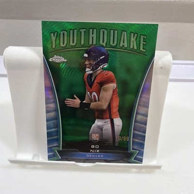 2024 Topps Chrome -Youthquake Bo Nix #Y-16 Refractor (RC) /99  Jersey Match # 10