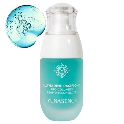 Yunasence BLU MARINE Pacific   4D ProCollagen Re-Hydration Elixir, w/ GABA, HA.