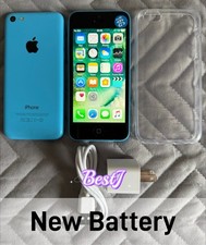 Original Apple iPhone 5c Unlocked NEW BATTERY-8 GB / 16 GB / 32GB -Blue BestJ