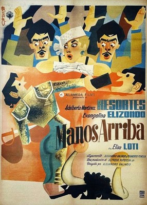 14583.Wall Decor Poster.Vintage Interior Art.Manos Arriba Mexican Film 1950s