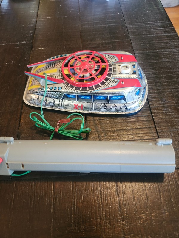 Battery operated space toy huber space craft