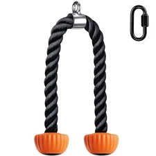 Tricep Rope Cable Machines Attachments for Gym, Universal Tricep Pull Down Ro...