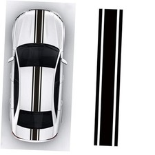 Bumper Stripe Decal, Car Exterior Graphic Decorative Sticker, 49" x 1 PC Black
