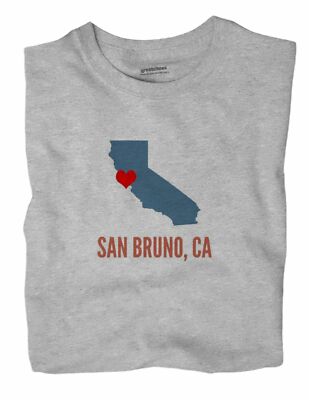 San Bruno California CA T-Shirt HEART