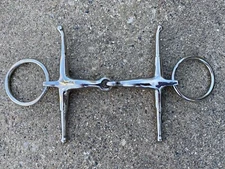 4 1/4" stainless steel Fulmer full cheek snaffle bit