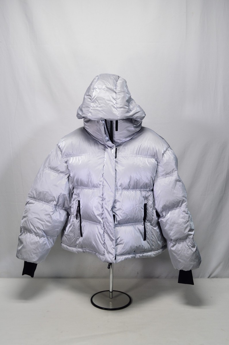 NWT New Guards Group Ther Was One PUffer Jacket Light Grey