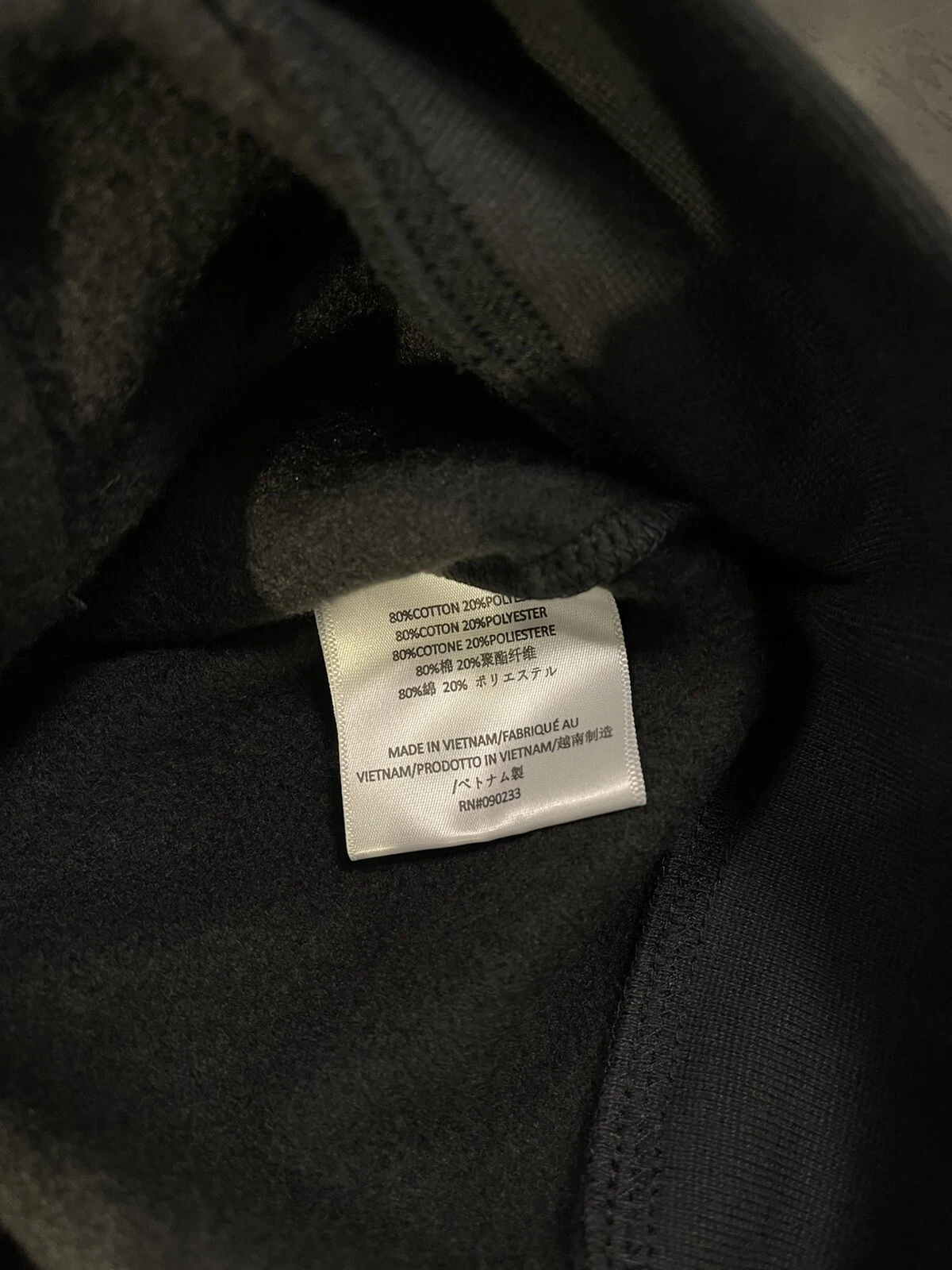 Felpa con cappuccio nera NEG Essentials Fear of God Core limousine stretch SS22 taglia small (S)