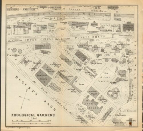 Carte Ancienne De Londres 1812 Langley & Belch - Reproduction D'art Vintage, Décoration Murale