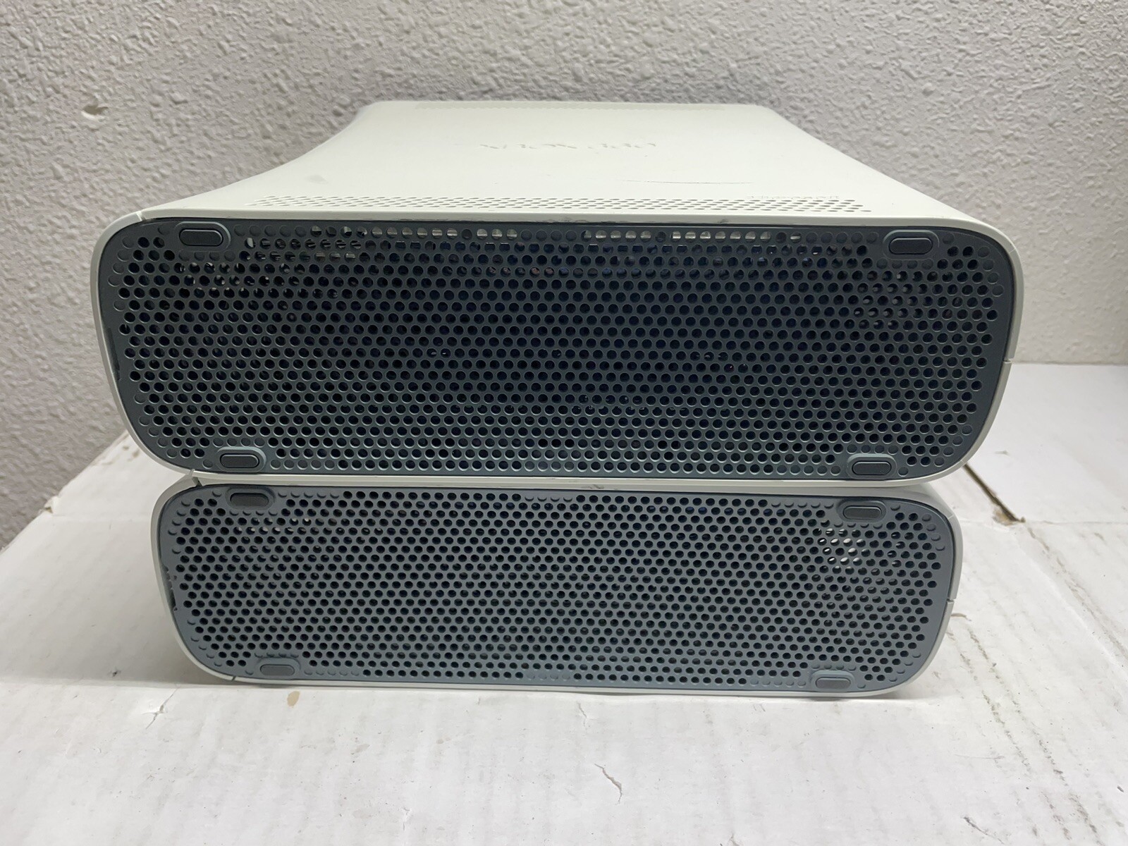 Lot of 2 Xbox 360 Fat White Consoles + 20GB Hard Drives Working with