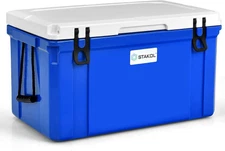 Goplus 26/58/79 Quart Cooler, Ice Chest with 4-Day Retention, Anti-leak Latch