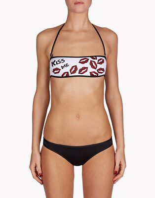 Womens dsquared2 lips print bikini swim set swimsuit swimwear Size 38 XS
