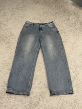 Super Baggy Wide-Leg Grunge Y2K Skater Blue Denim Jeans