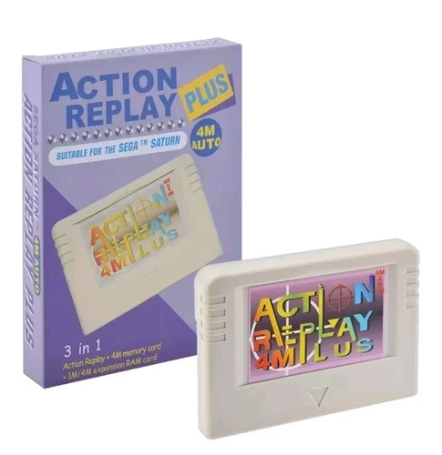ACTION REPLAY PLUS SATURN 3 IN 1 RAM MEMORY CARD EXPANSION 1/4MB