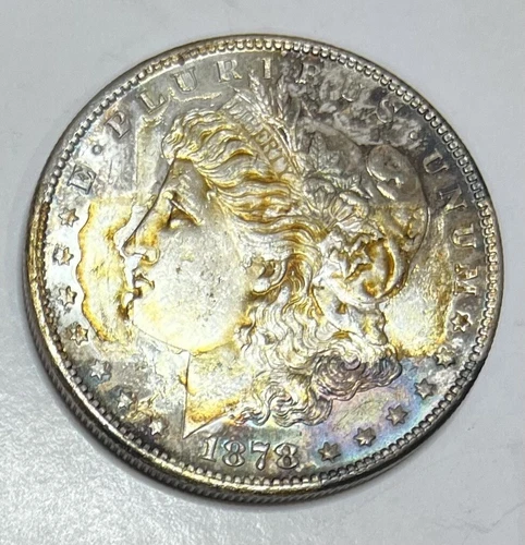 1878 S Morgan Silver Dollar $1 Absolutely Beautiful W/ Colorful Toning !!! #2