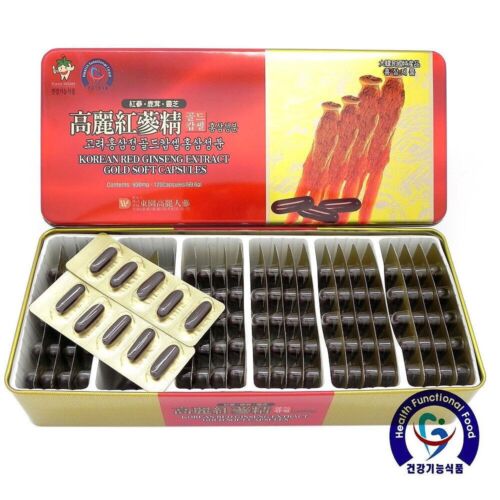 Korean Red Ginseng Extract Gold Soft Capsule 830mg x 120 Tablets(99.6g) Saponine - Picture 2 of 3