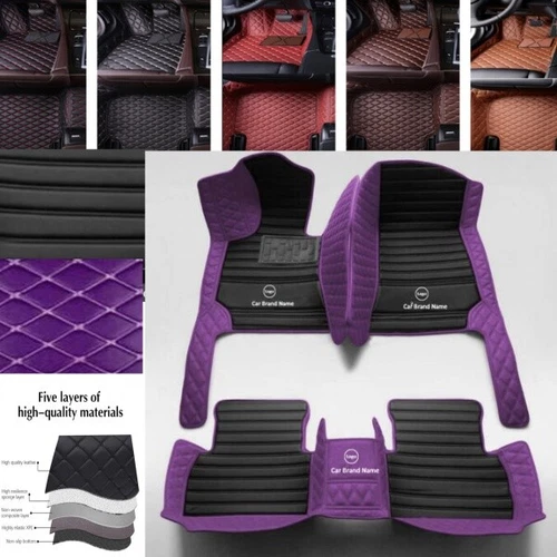 Car Floor Mats Fit Ford All Series Rug Auto Waterproof Carpets PU Leather Custom - Imagen 27 de 43