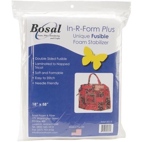 Bosal In-R-Form Plus Unique Fusible Foam Stabilizer Craft Supplies, 18 by  58-Inch, White for sale online