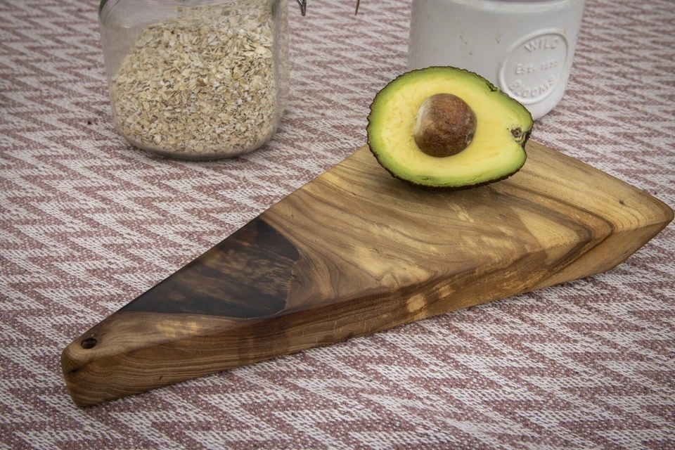 Set Of Three Elm And Epoxy Charcuterie Chopping Block Serving Board Resin Inlay - Image 3 of 4