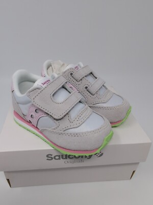 Saucony Toddler Girl Size 5 Jazz Comfort Athletic Running Shoes, Gray, Suede