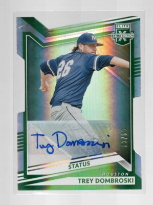 TREY DOMBROSKI 2022 PANINI ELITE EXTRA EDITION STATUS DIE-CUT AUTO #133  /50