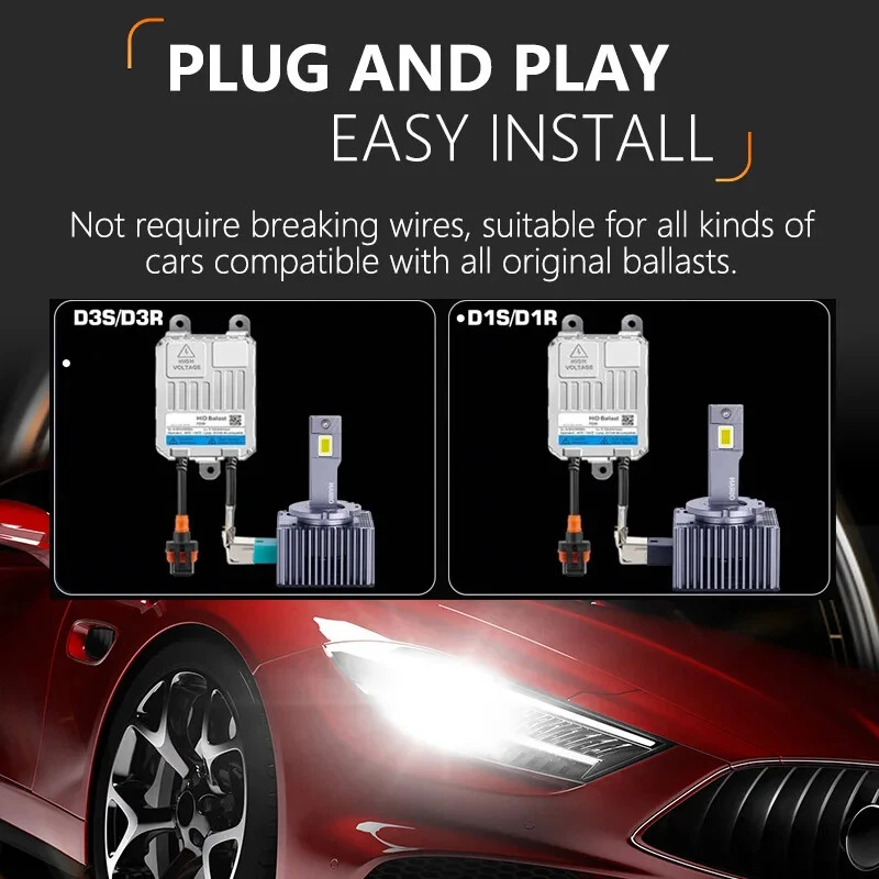 OSRAM LED D1S D3S Car Headlight LEDriving XENON HID Lamps 45W Canbus LED Bulbs - Image 2 of 4