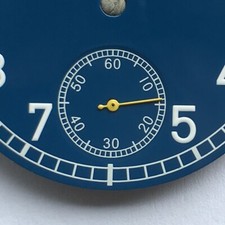 Sekundenzeiger ETA Unitas 6497 / 6498 Uhrwerk Farbe: Rot / Gelb Marine Zeiger