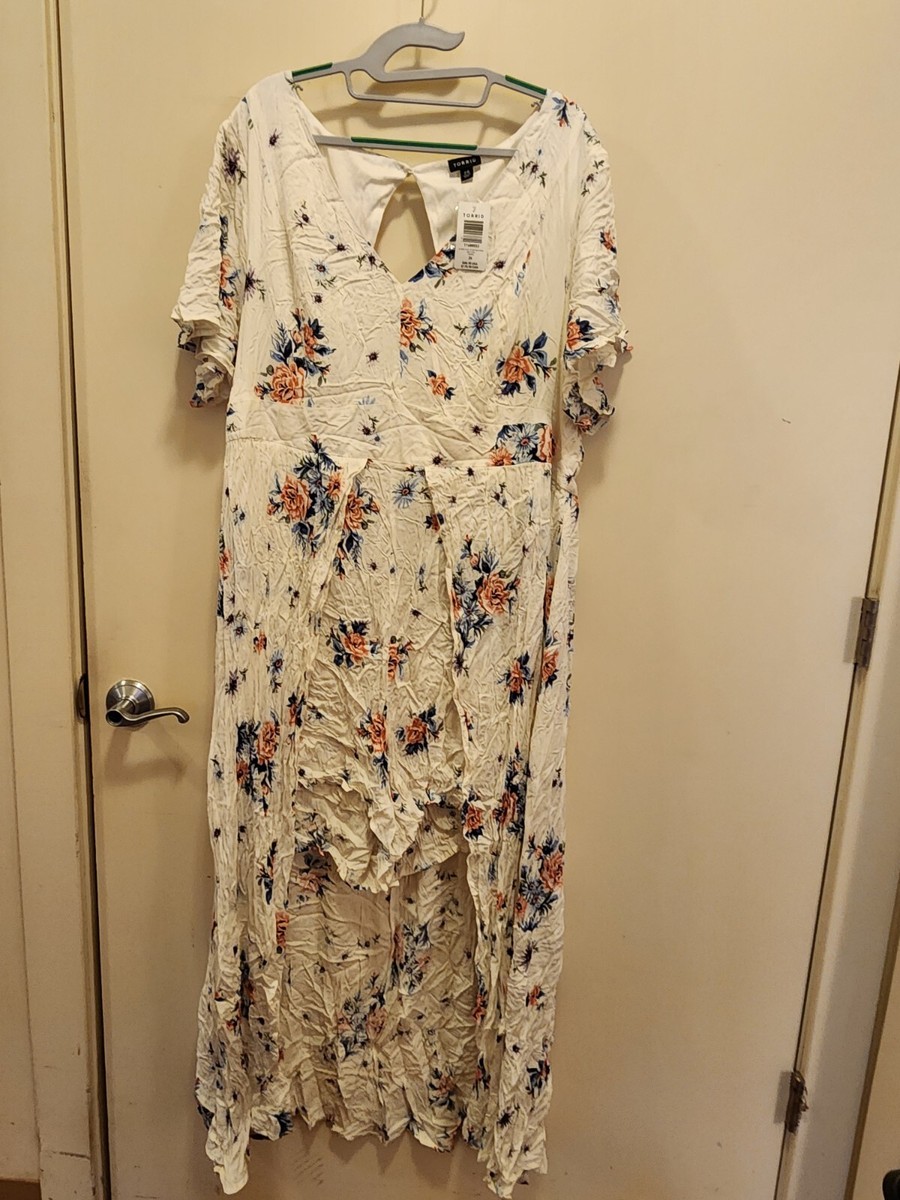 Torrid white floral maxi W/romper | eBay