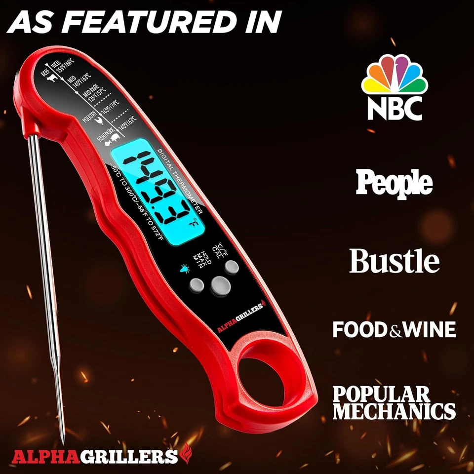 Digital Meat Temperature Gauge - Instant Reading Food Temperature Gauge - Image 4 of 4