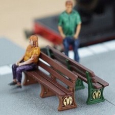 Model Railway Station Bench (x2) - OO Gauge GWR Benches - 1:76 Hornby Scale Seat