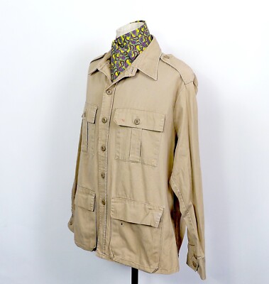 Vintage 1960's Khaki Beige British Military Field Jacket Size X