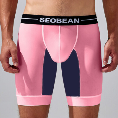 Seobean Men's Long Underwear Nylon Leg Shorts Breathable Summer Sports Pants