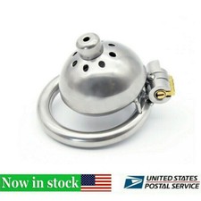 Stainless Steel Male Chastity Device Belt Super Small Short Cage Ring Lock Tube6