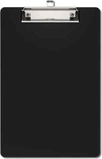 Small Clipboards, A5 Plastic Mini Black Clip Board for Classroom, Students, Kid,