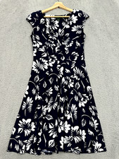 Ralph Lauren LRL Dress Womens 4 Blue White Hawaiian Coconutgirl Y2K Beachy Vacay