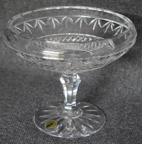 LOVELY VINTAGE WATERFORD CRYSTAL "BALLINA" PEDESTAL COMPOTE OR CENTERPIECE BOWL