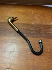 Vintage Brass Duck Fireplace Flue Damper Pull Hook Tool