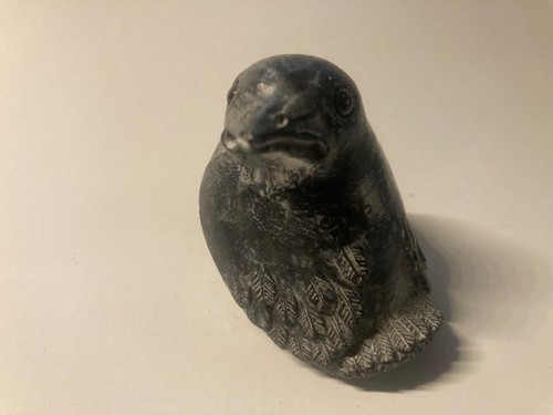 Pair- Wolf Original Soapstone Beautiful Carved Sparrows approx 3" Small Bird - Picture 8 of 10