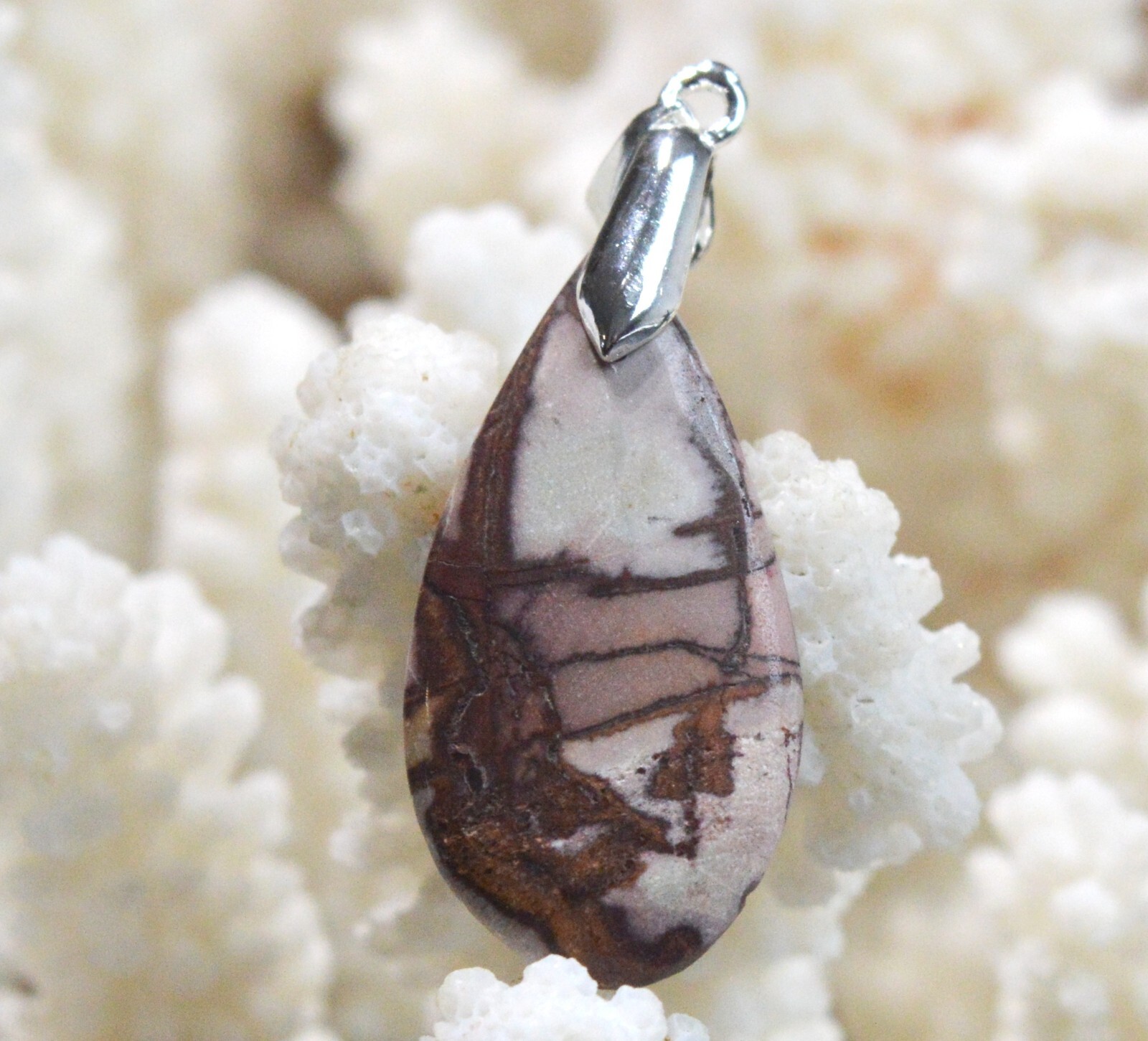 Jaspe Noreena d'Australie 16 carats, pendentif cabochon haut de gamme en pierre fine unique